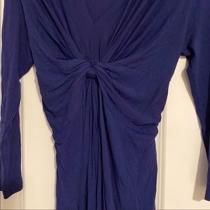 Seraphine jersey knot maternity dress